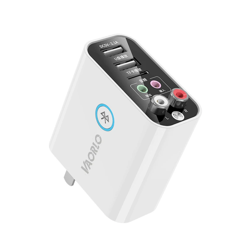 VAORLO EU UNS Drahtlose Adapter Bluetooth 5,0 Empfänger Sender TF/U Disk Spielen QC 2,0 Lade Für Kopfhörer TV IR APP Control