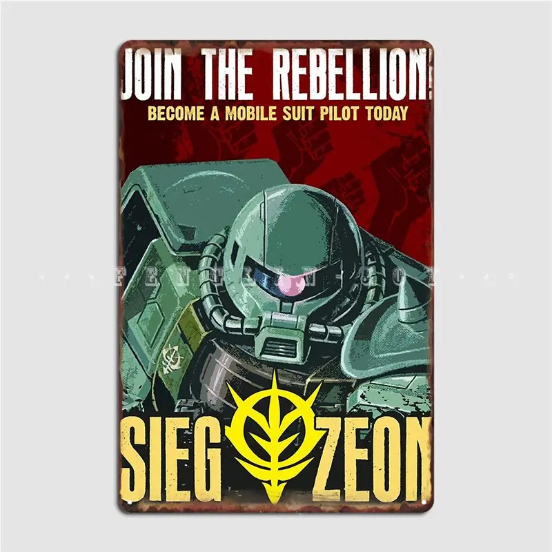 Sieg-Zeon Metal Sign Cinema Garage Kitchen Classic Plaques Tin Sign Poster