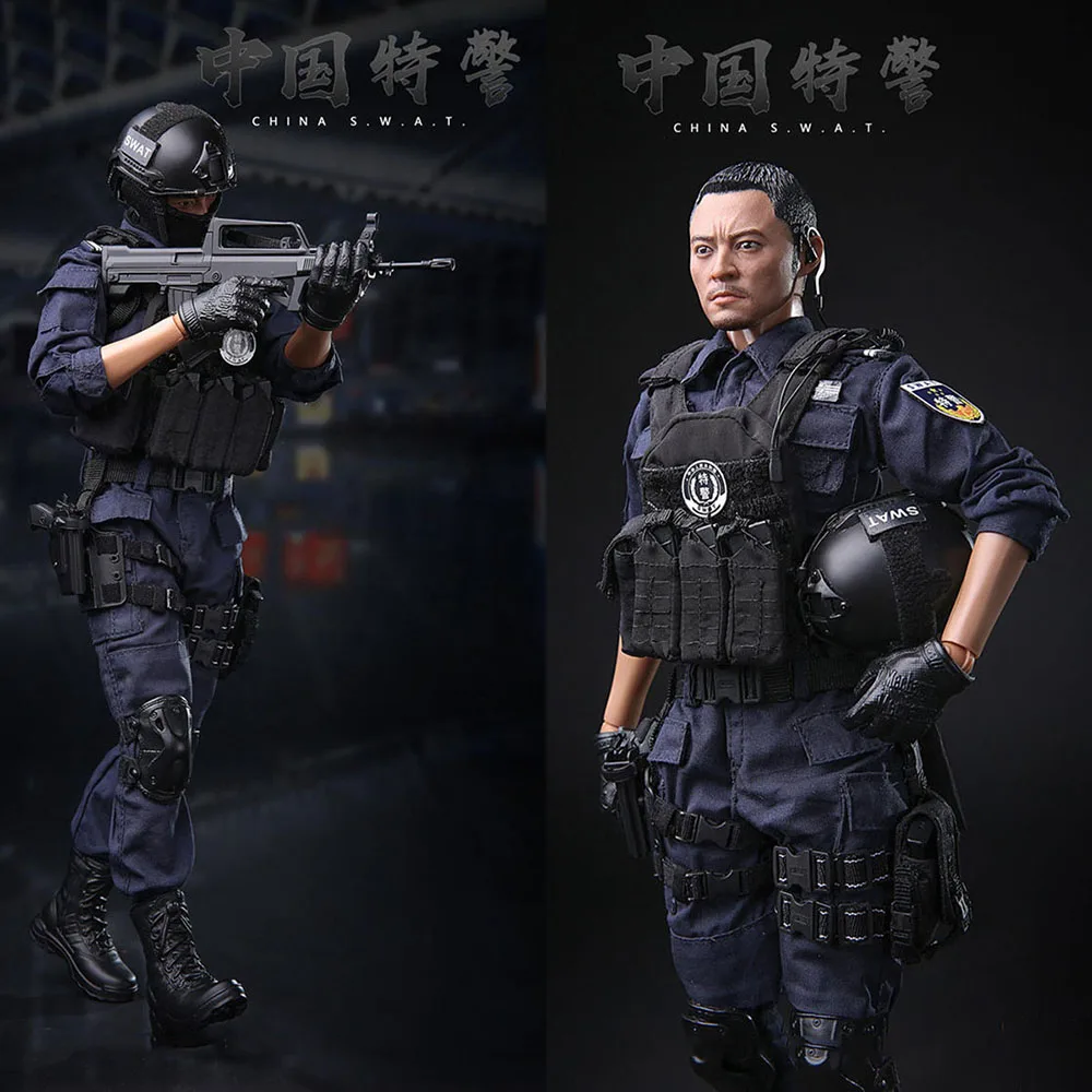 

Mini Times Toys M026 1/6 Chinese SWAT Male Soldier Figure Dolls Full Set 12inch Special Police Action Figure Doll for Fans Gift