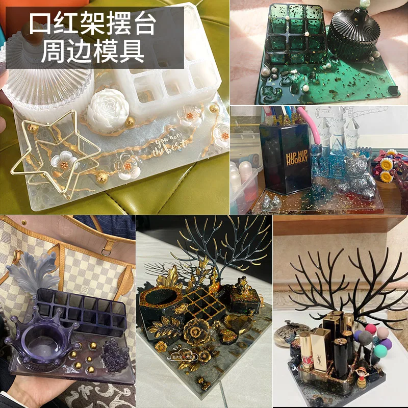 

DIY Crystal Silicone Mold large-size table Plate Square Resin Mould For DIY Jewelry Making Tools