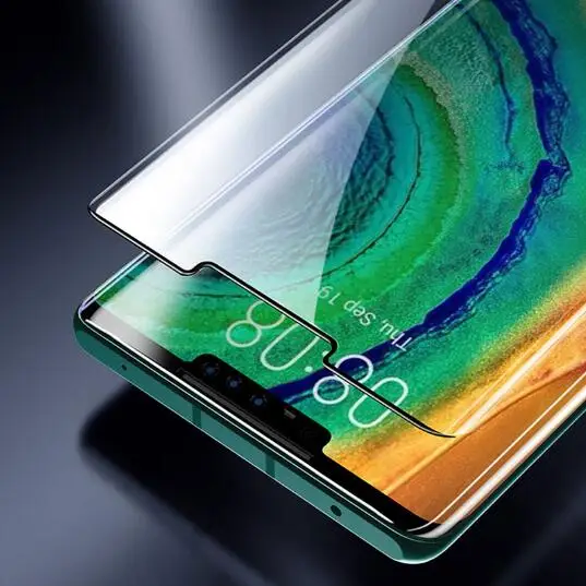 2個強化ガラスhuaweiメイト30プロ3Dフルカバー保護glasスクリーンプロテクターhuawei Mate30 30プロliteの