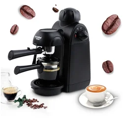 Household Espresso Machine Steam Milk Cream Coffee Bean Portable Commercial Small Fancy Coffee Machine CRM2008