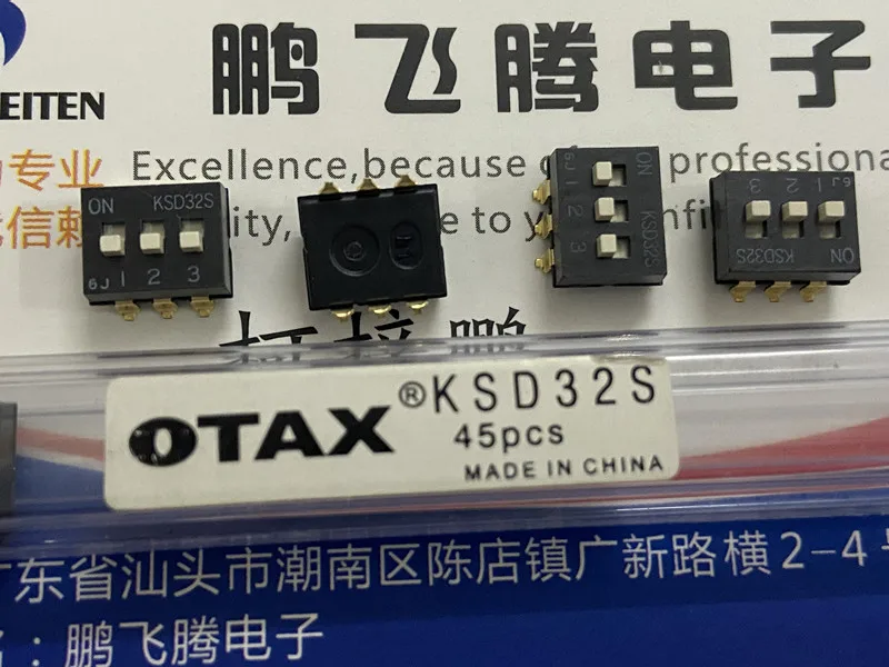 1PCS Imported Japanese OTAX KSD32S dial code switch 3-bit key type flat dial code patch 2.54mm 4P