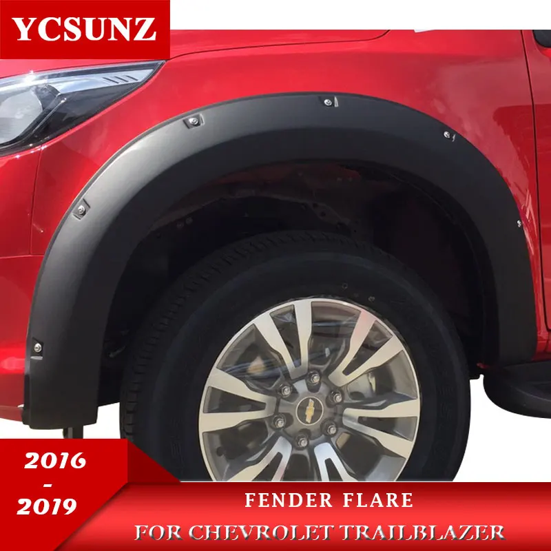 

Модифицированное крыло flare для chevrolet trailblazer 2016 2017 2018 2019 черный цвет, брызговики, автомобильные аксессуары, запчасти