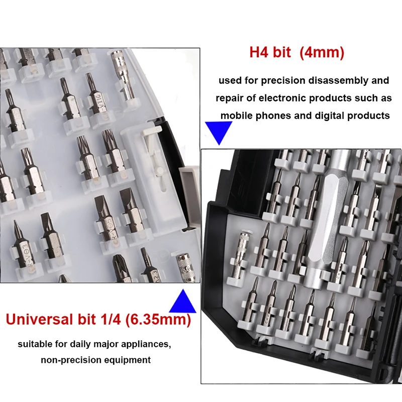 Reparação ferramentas manuais precisão chave de fenda magnética conjunto de hex torx parafuso driver CR-V bit para casa edc tablet do telefone móvel portátil