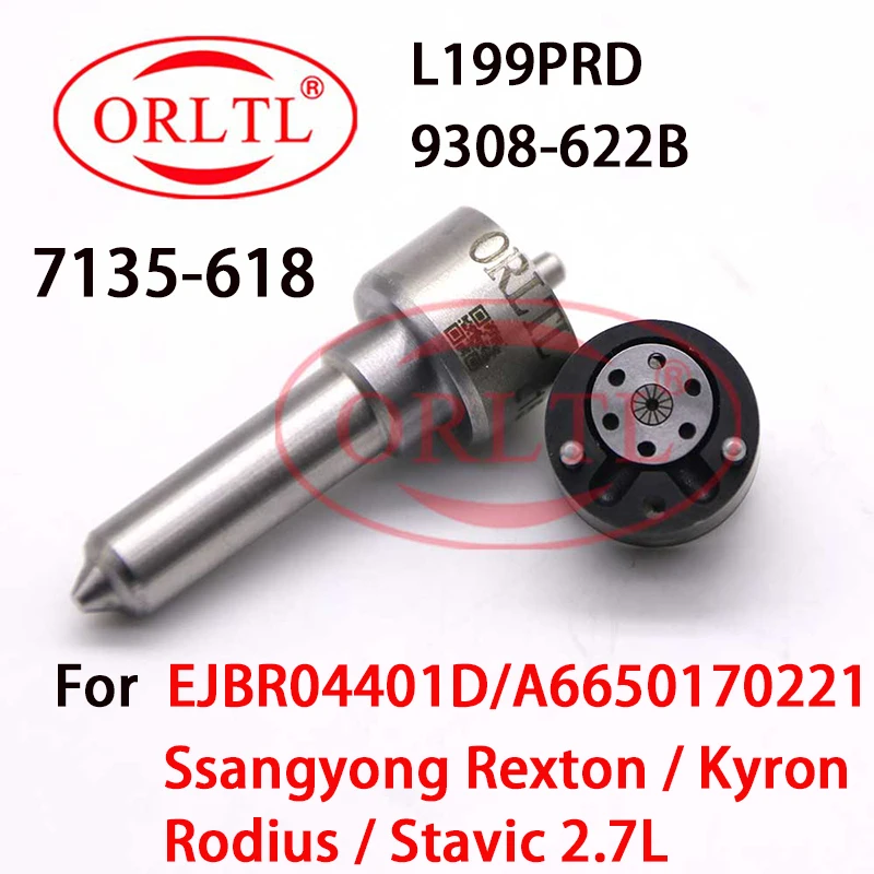 ORLTL REPAIR KITS 7135-618 NOZZLE L199PRD NEW VALVE 9308-622B FOR SSANGYONG KYRON REXTON INJECTOR EMBR04401D A6650170221