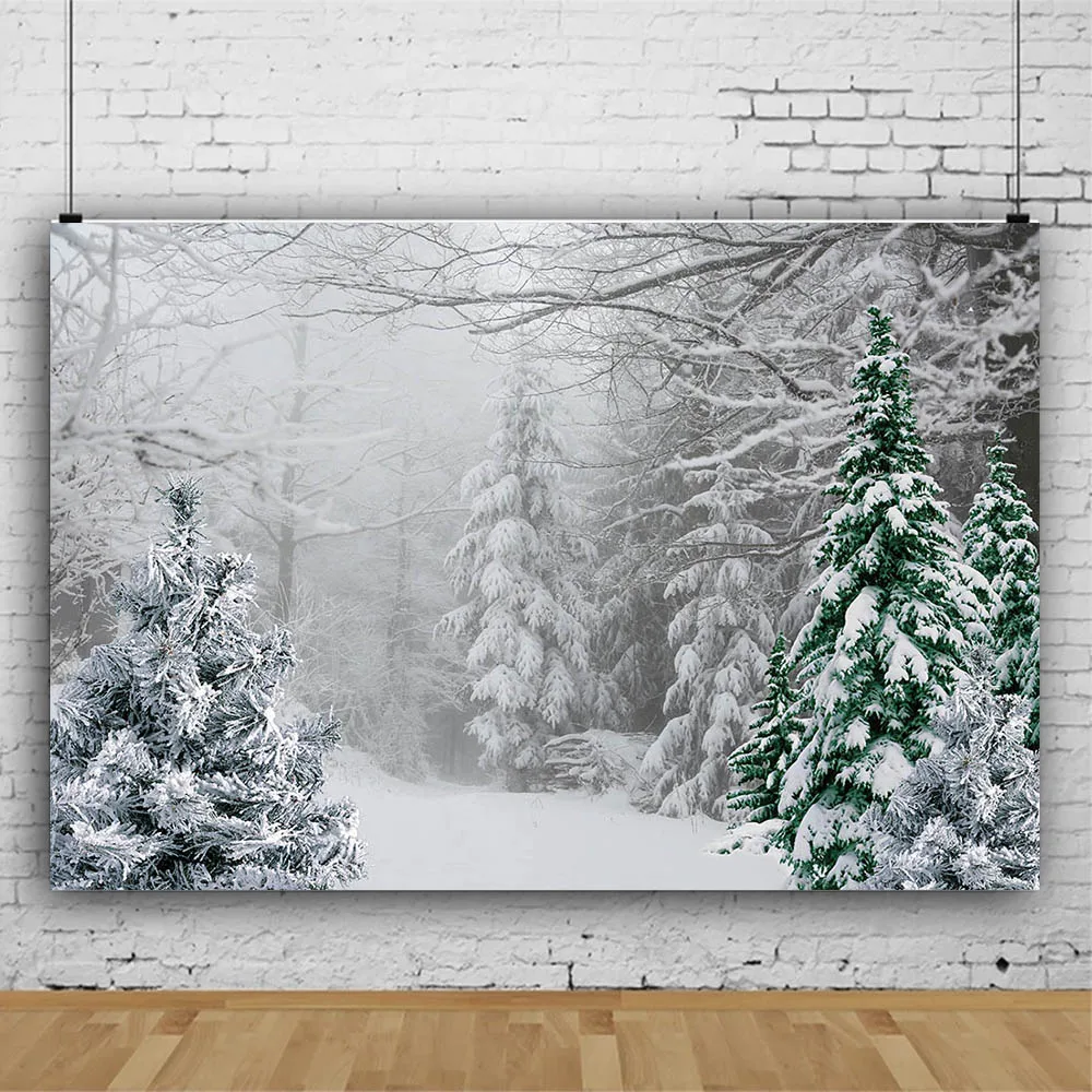 Mocsicka зимний сосновый лес Снежная сцена фон для фотографии снежное поле природный пейзаж новорожденный Портрет фон Potocall