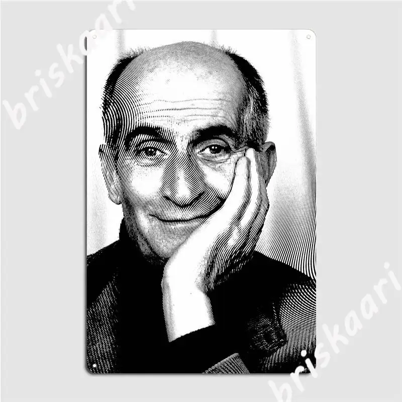 Black White Portrait Of Louis De Funès Metal Sign Classic Wall Pub Wall Plates Tin Sign Posters