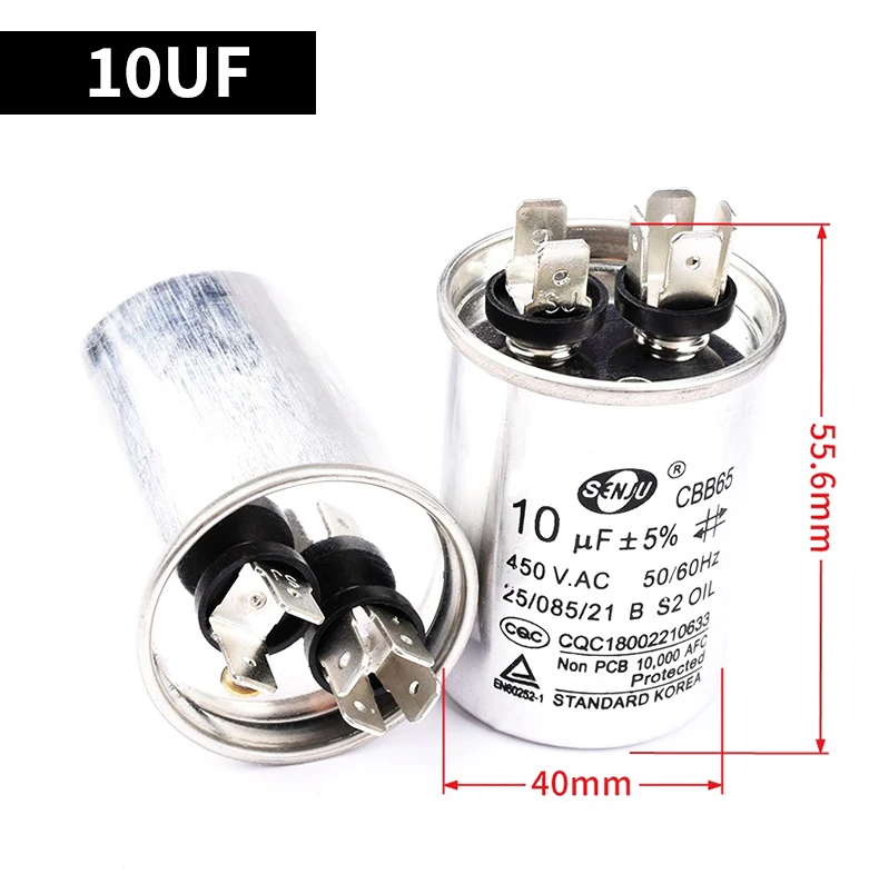 Imagem -03 - Capacitor de Arranque do Compressor de ar Condicionado Cbb65 450v 10 16 20 30 40 50 60 70 80uf