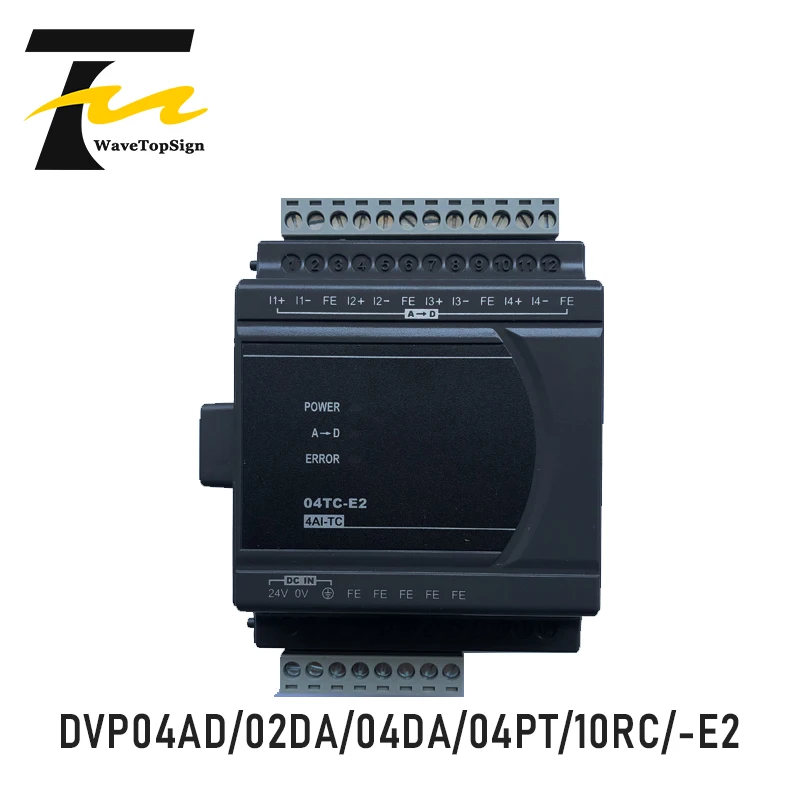 

WaveTopSign Delta ES2 Serial PLC Module analog PLC DVP04AD/02DA/04DA/DVP06XA/DVP/04PT/04TC/10RC/-E2