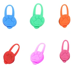 Collier lumineux LED en caoutchouc de silicone pour animaux de compagnie, sécurité nocturne, pendentif brillant, accessoires pour chien et chat