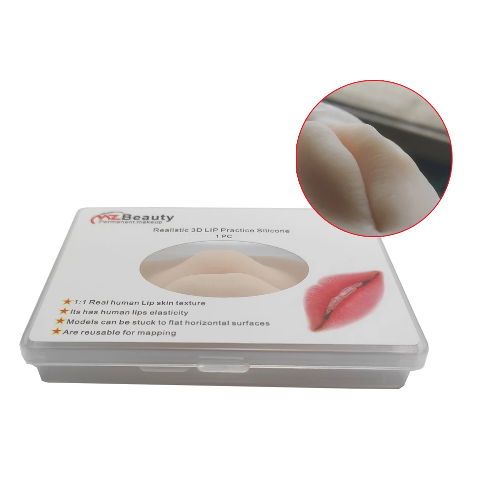 Peau de silicone pour lèvres 3D pour artistes maquilleurs en continu, élasticité de la lèvre humaine, accessoires d'entraînement au microblading, meilleure pratique