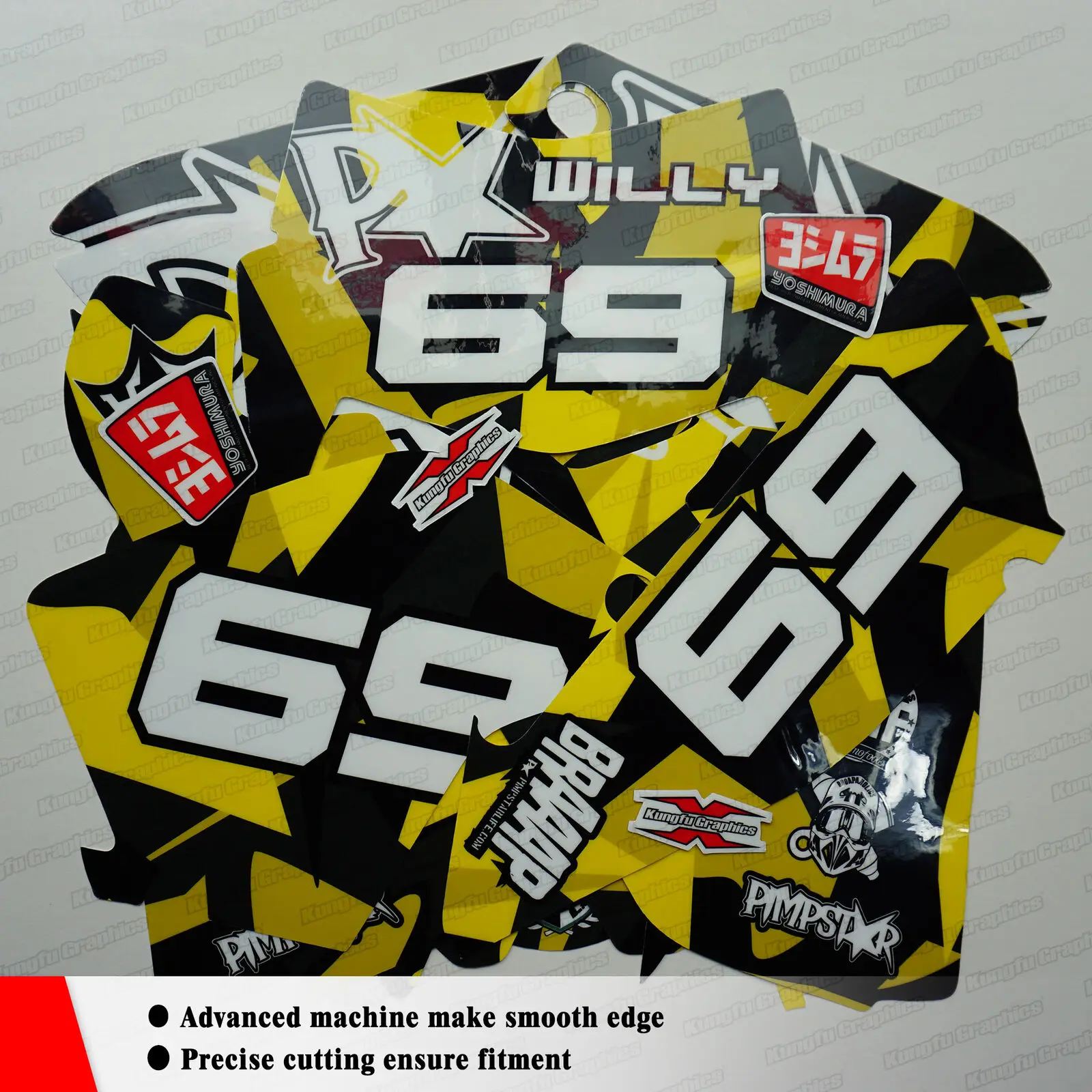 Motorcycle Decals Graphics Kit Déco for KTM LC4 640 1998 1999 2000 2001 2002 2003 2004 2005 2006 2007, KTLC46409807001-PR