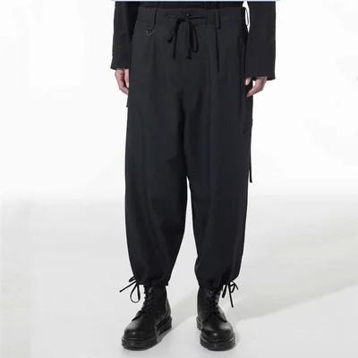 

New Young Men's casual pants trend men's pants handsome chaps loose-fitting sweatpants mid-waist nine-point pants