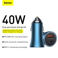 Baseus 40W Car Charger USB to Type C For Apple Iphone PD 20W Fast Charging Auto Charging USB Car Charger Accessories for Huawei