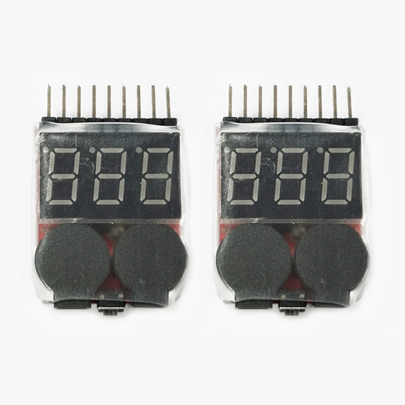 El más nuevo probador de voltaje de batería Lipo 1S-8S alarma de zumbador de bajo voltaje para 3,7 v 7,4 v 11,1 v rc avión coche drone actualización BX100