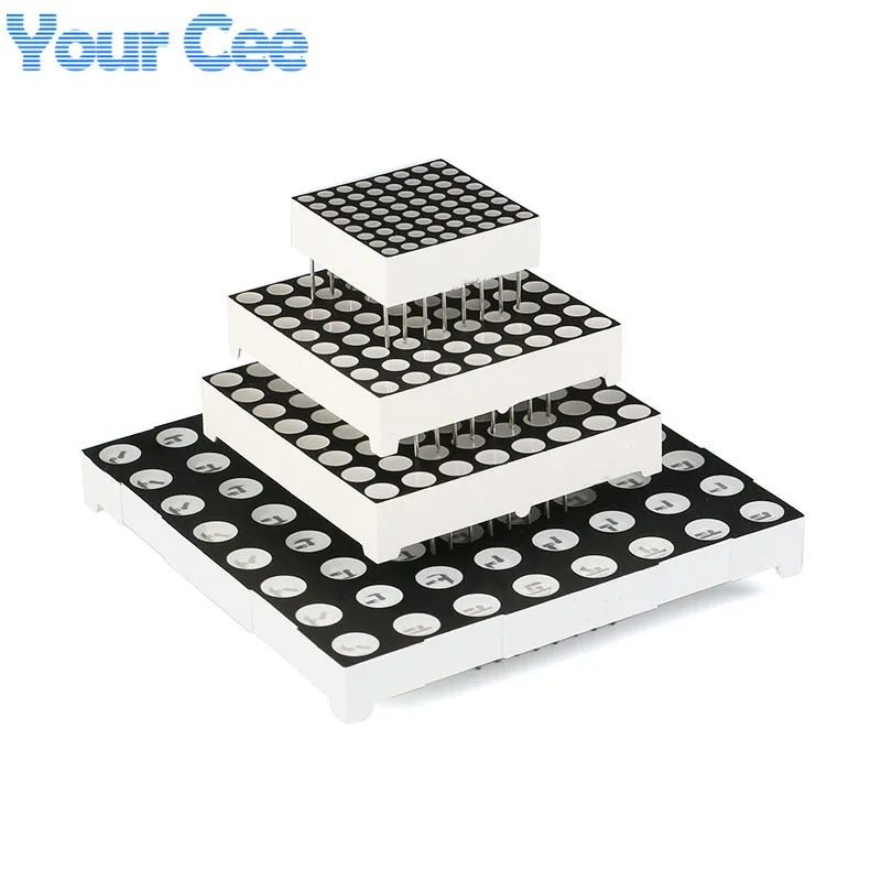 8x8 8*8 Dot Matrix Led Lattice Red Display Module 1.9mm 3mm 3.75mm 5mm Digital Tube Common Anode Screen For Diy