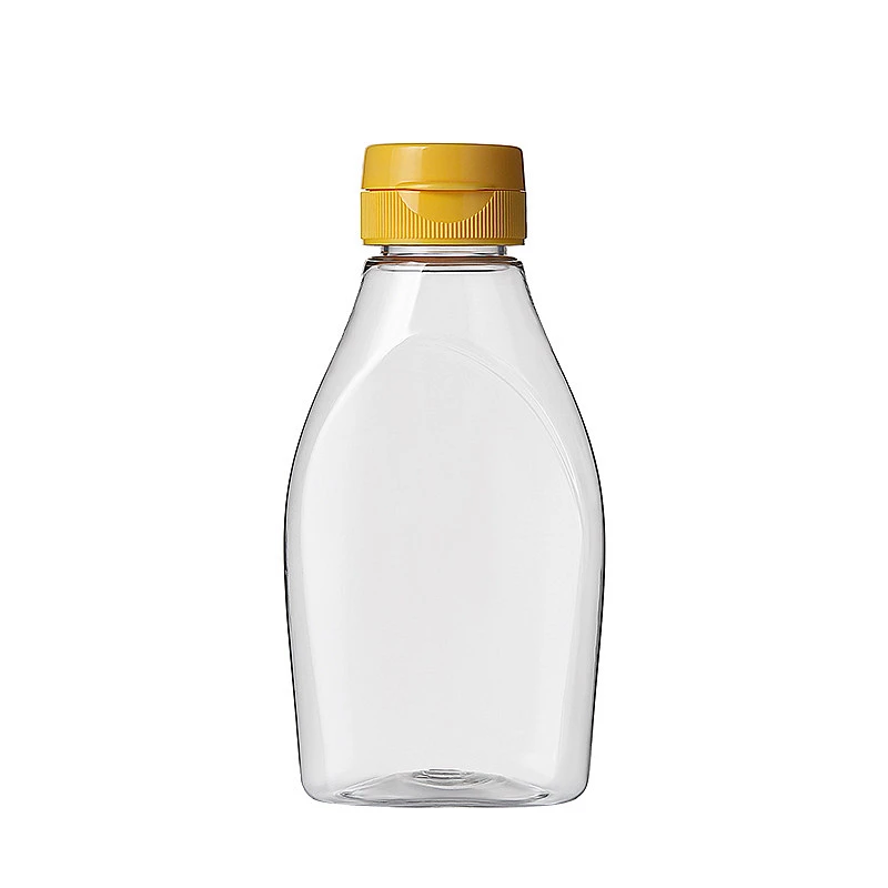 

X560 Food Grade 250G Capacity Dripless Plastic Honey Jar PET Material Honey Bottle Squeezable Silicone Valve Cap Plastic Bottle