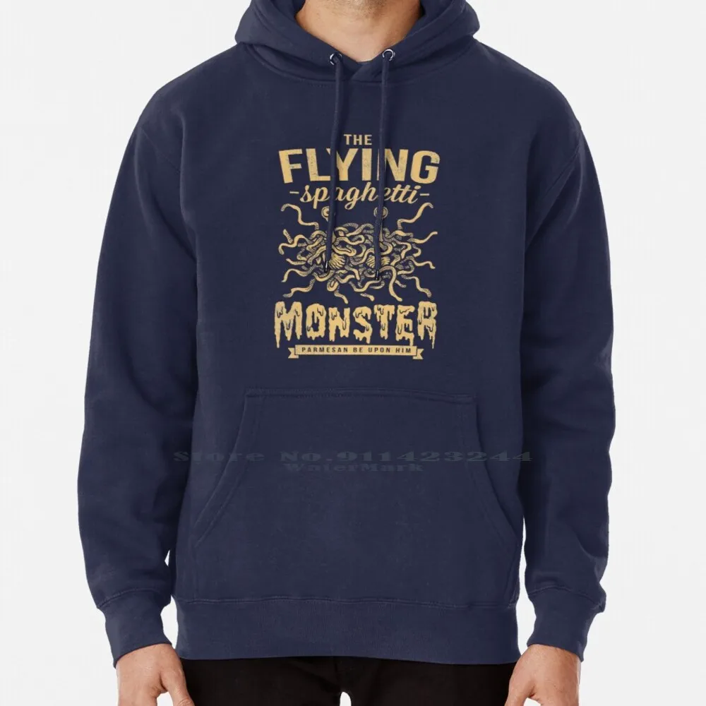 

The Flying Spaghetti Monster ( Dark ) Hoodie Sweater 6xl Cotton Pastafarian Flying Spaghetti Monster Fsm Gospel Cartoon