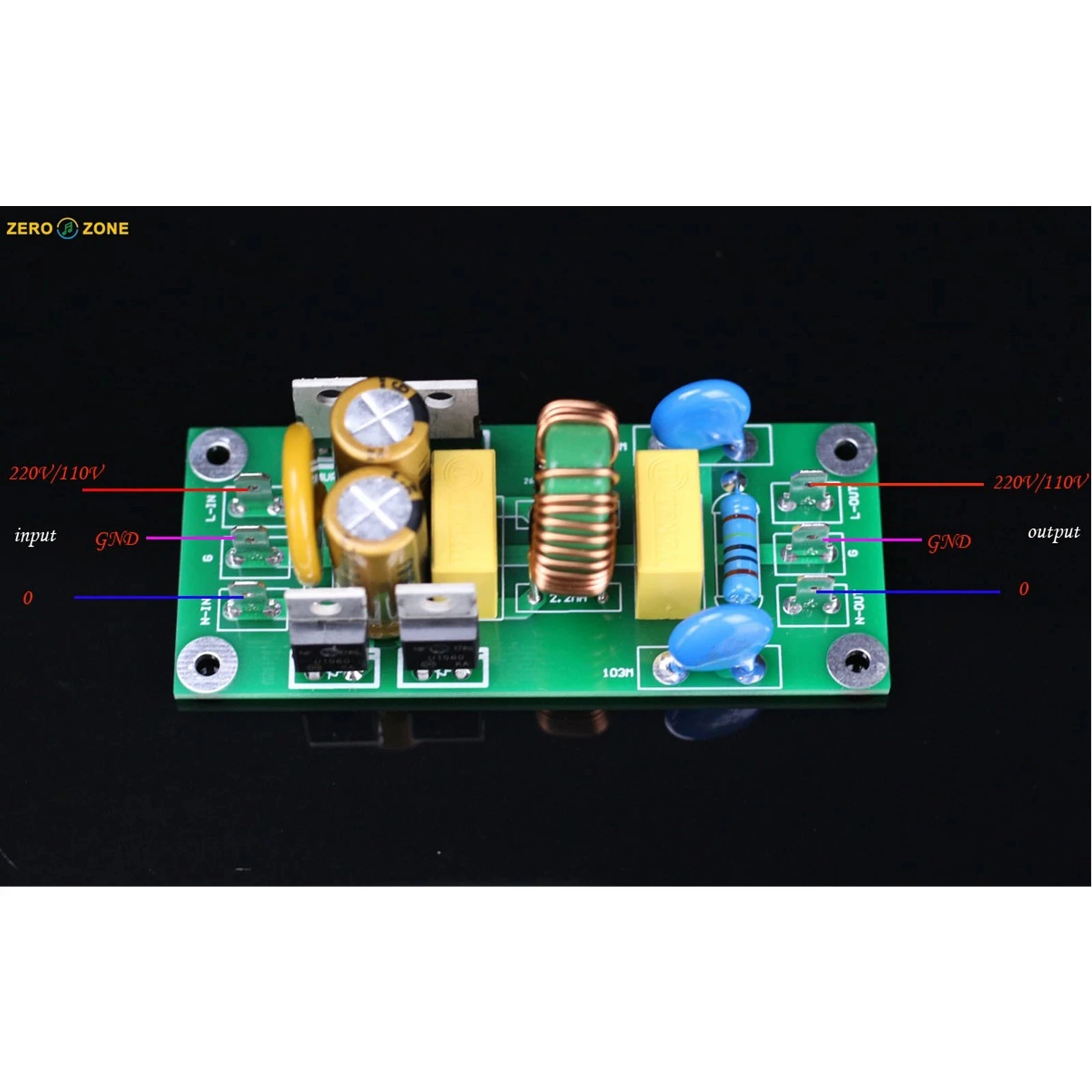 EMI-City Grid DC Component EMI Filter (two-stage EMI) 10A Version Finished Board