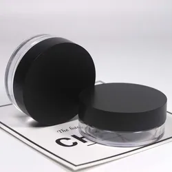 20g Professional Makeup Tool Empty Round Cosmetic Powder Case, DIY Plastic Loose Powder Jar with Rotating Sifter