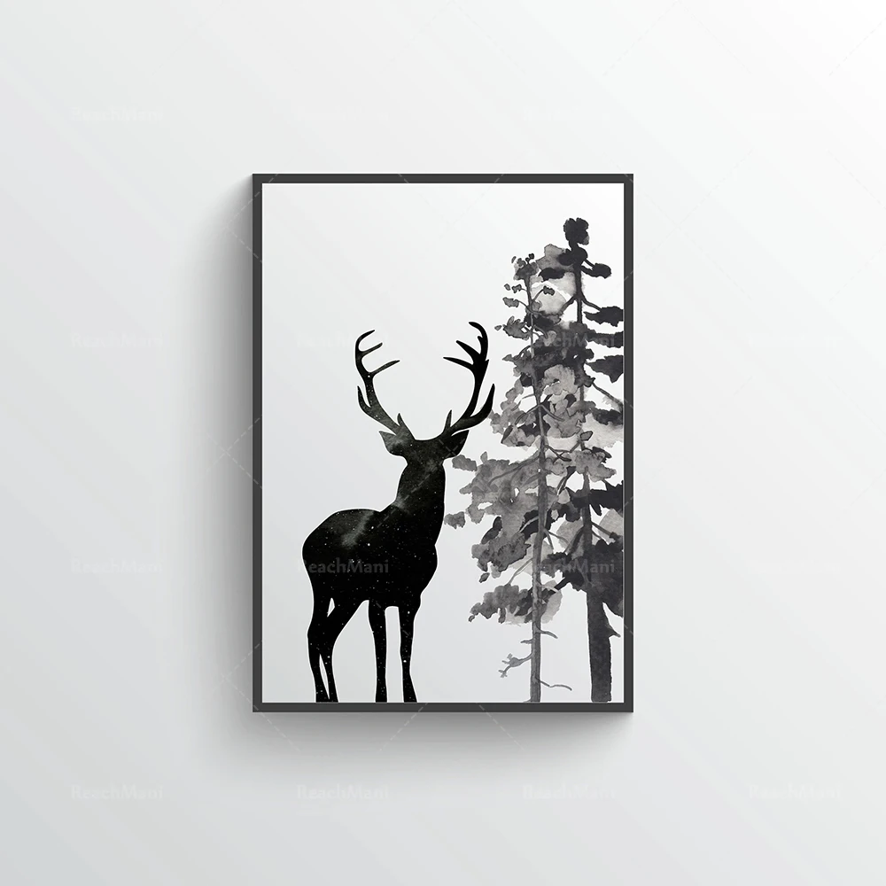 Woodland Animal Wall Art Prints, Nature Prints, Animal Prints, Buck Prints, Wolf Prints, Eagle Prints, Animal Art Forest Prints