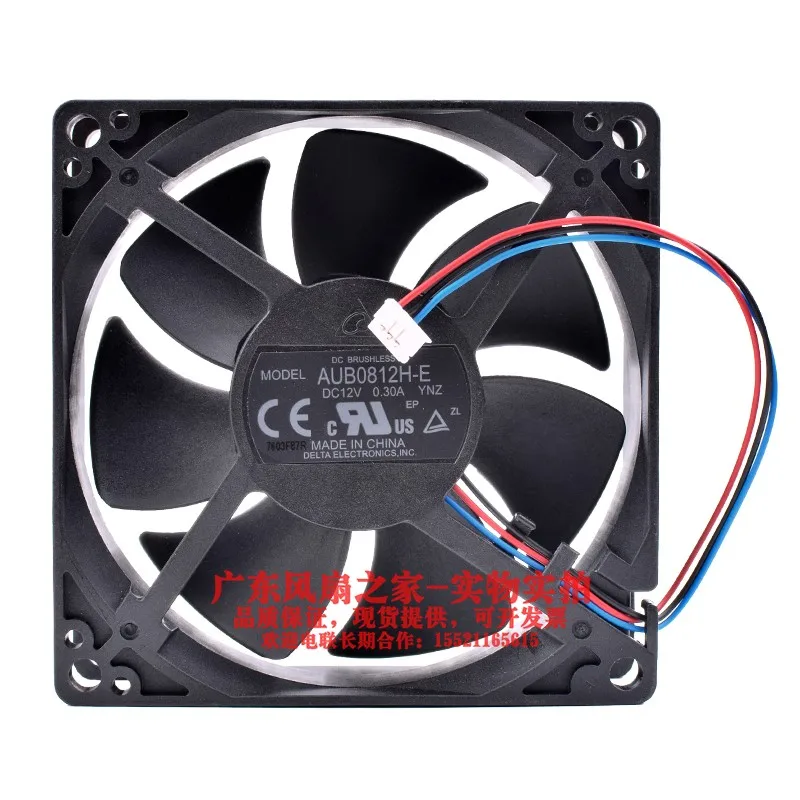 

Delta Electronics AUB0812H-E DC 12V 0.3A 80x80x25mm 3-wire Server Cooling Fan