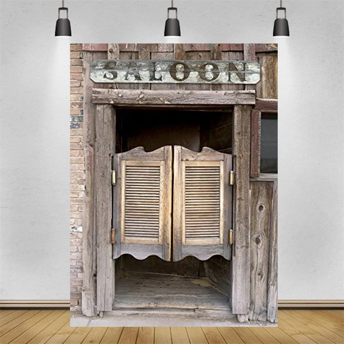 

Photography Backdrop Barn Door Western Saloon Doors Banner Western Country Old Wild west Party Decorations Background Poster