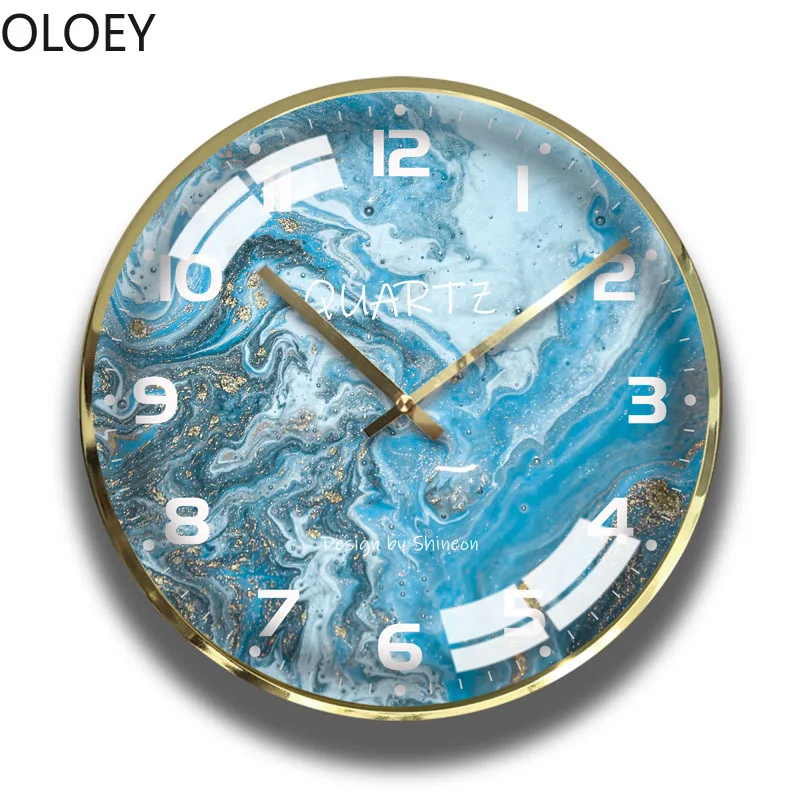 

Nordic Large Wall Clock Metal Gold Light Luxury Kitchen Clocks Living Room Bedroom Modern Home Decor Wall Watch Wall Clocks