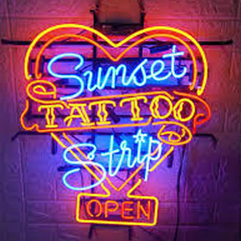 Decorative Light Tattoo Lighted Signs Sunset Open Neon Bulbs Light Chinese Supplier Signboard Lamps In The Room Handmade Glass