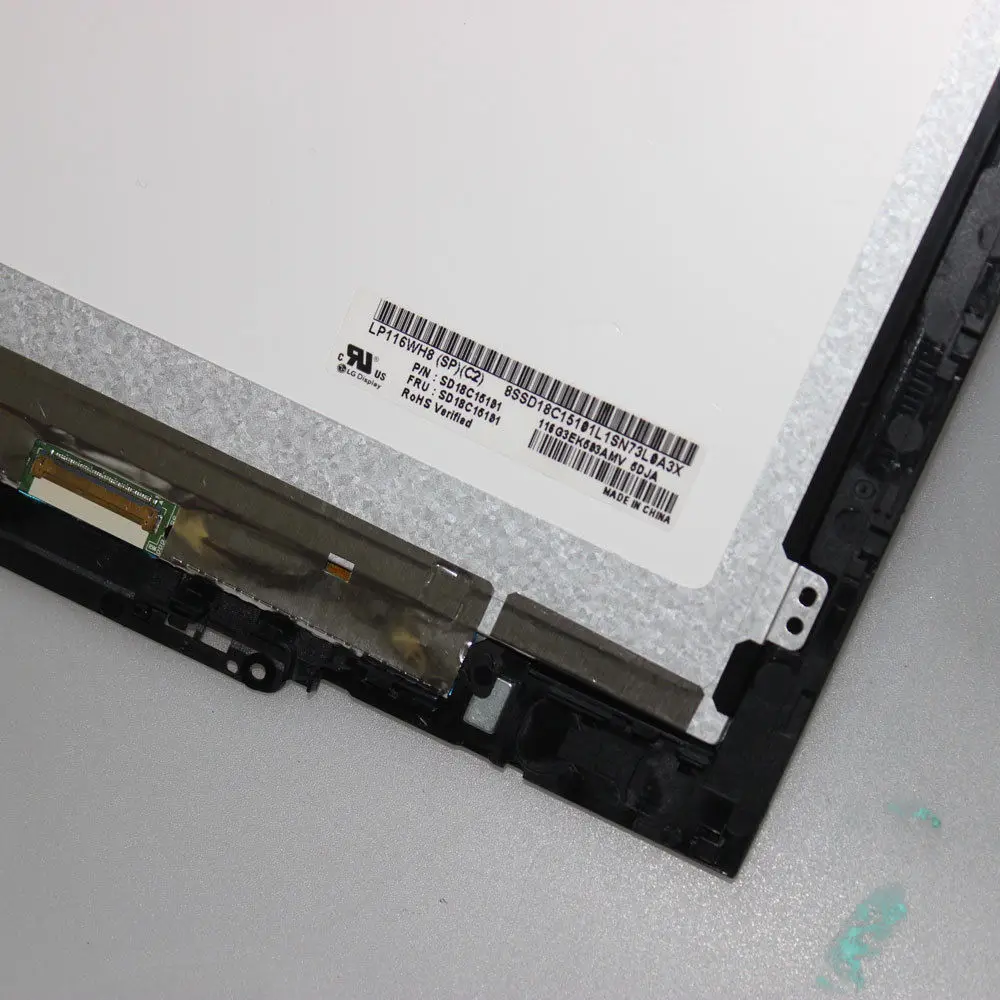 

For Lenovo Chromebook Yoga N23 5D68C09575 11.6" HD LCD Touch Screen Assembly+Bezel LP116WH8 SPC2