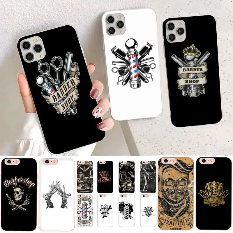 YNDFCNB Barber Shop Hair Stylist Salon Phone Case for iphone 13 11 12 pro XS MAX 8 7 6 6S Plus X 5S SE 2020 XR case