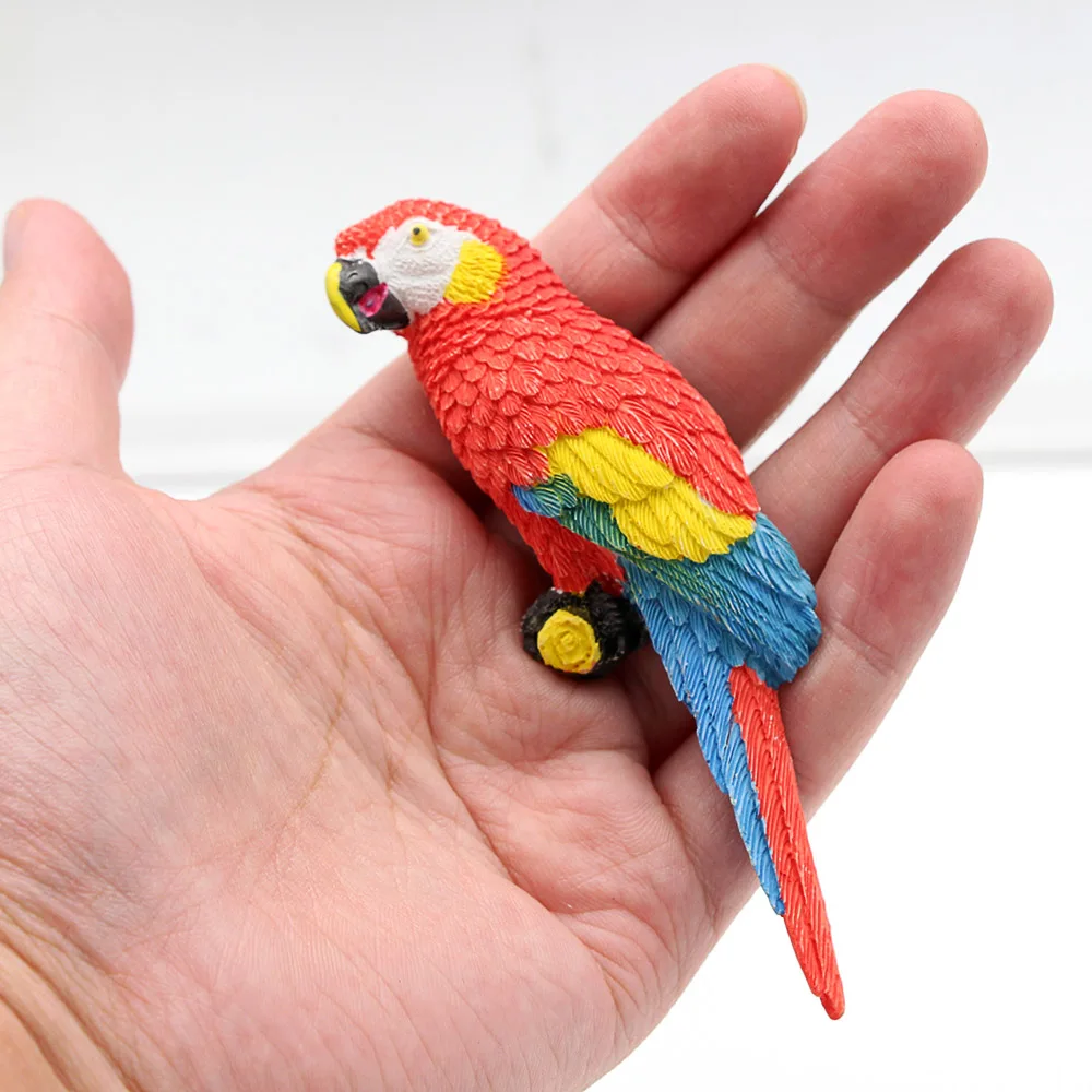 Simulation of parrot fridge magnet bird 3D magnetic refrigerator stickers for home decoration refrigerator magnets Creative gift