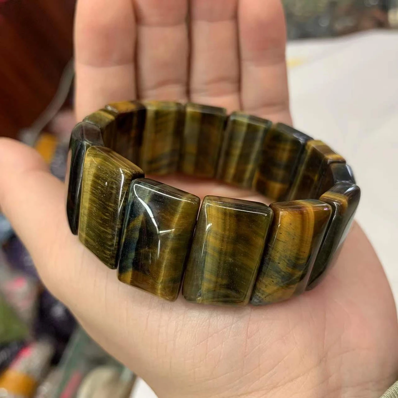 100% Real Natural Tiger Eyes Bracelet Men Women Stone Bangle Beaded Gift For Lover Charm Accessories Pulseras image 4