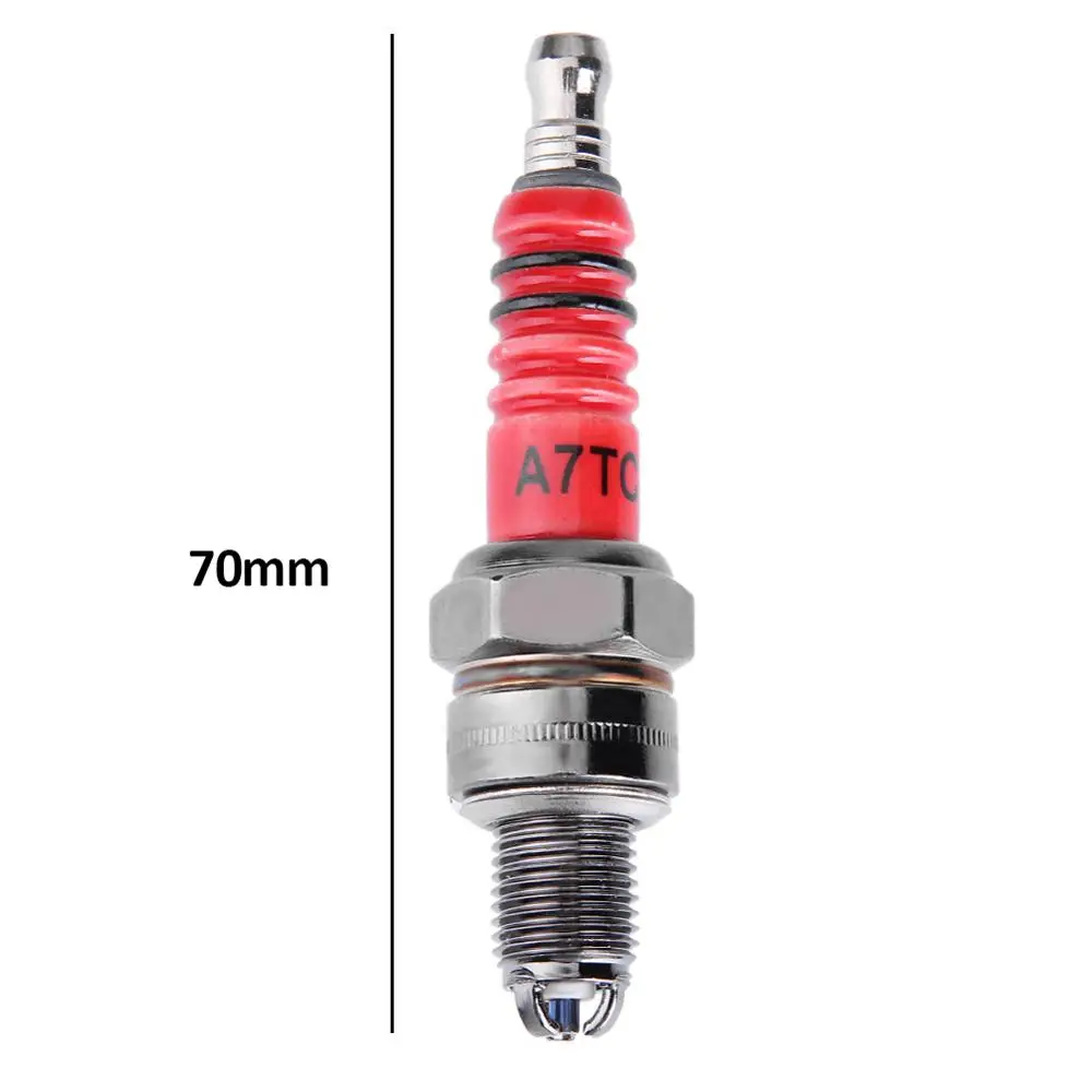 High Performance 3-Electrode ignition Motorcycle Spark Plug A7TC for GY6 50cc-150cc ATV Scooter Offroad Motorcycle