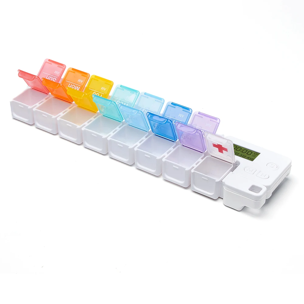 GREENWON 7 Days Weekly Tablet Pill Medicine Box Holder Storage Organizer Container Case Pill Box Splitters