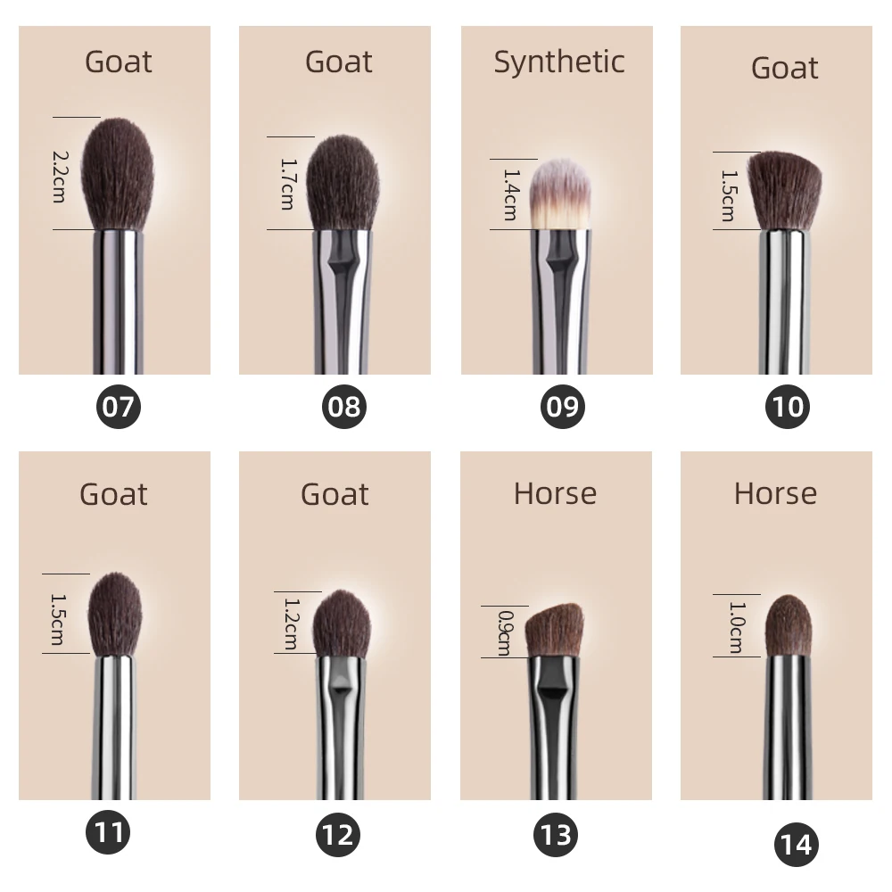 OVW Professional Makeup Brush Set Point Shader Small Blending Brush pinceaux maquillage yeux pedzle do make up zestawy