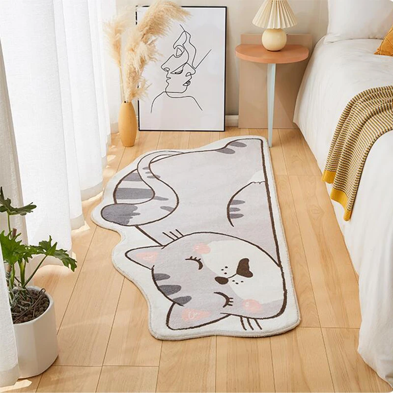 Bubble Kiss Cartoon Dinosaur Children\'s Bedside Area Carpet Green Door Mat Floor Carpet Family Living Room Wool Anti-slip Carpet