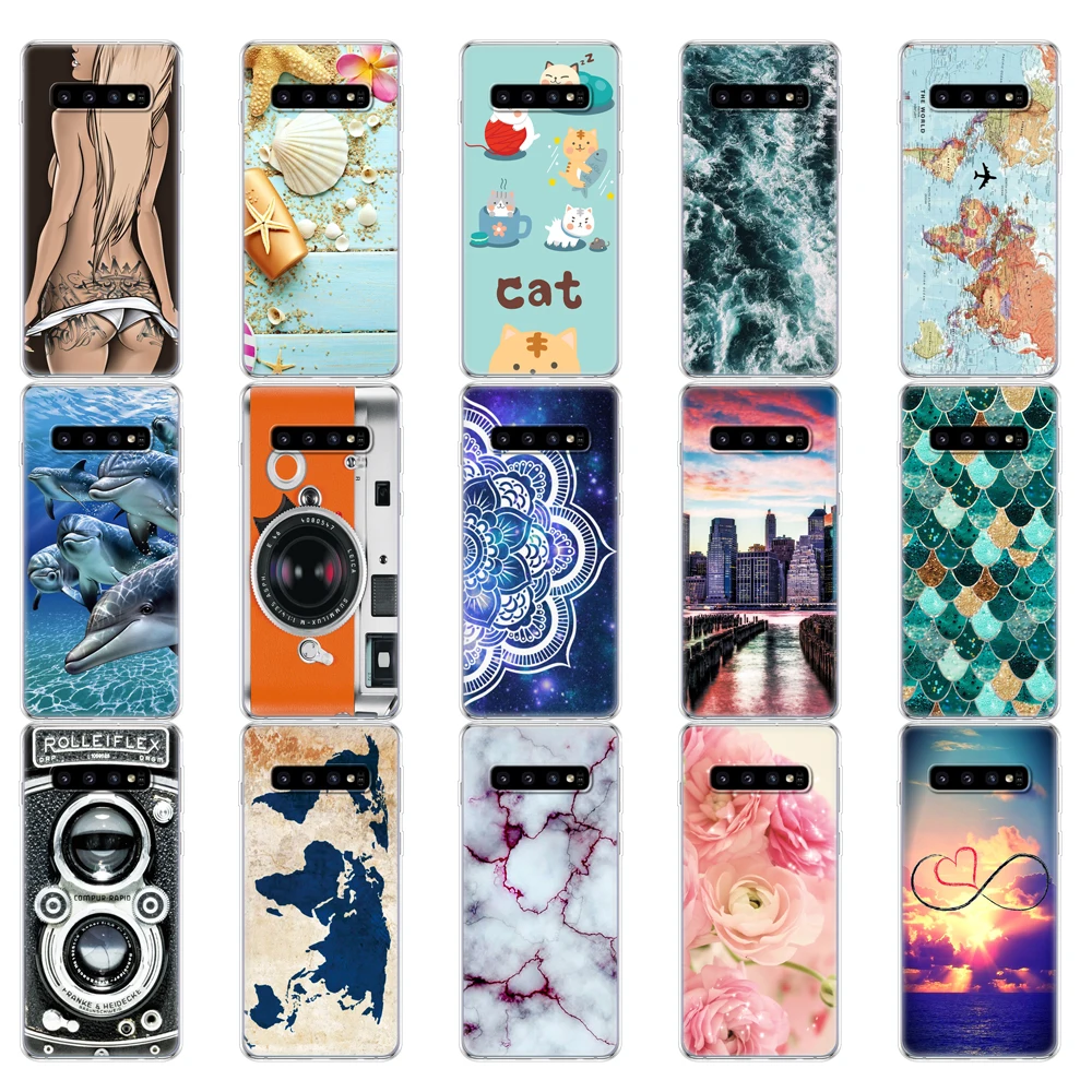 For Samsung Galaxy S10 Case S10Plus Case Silicone TPU Cover Phone S10 E Case On For Samsung S10 Plus G975F S 10 SM-G973F Case