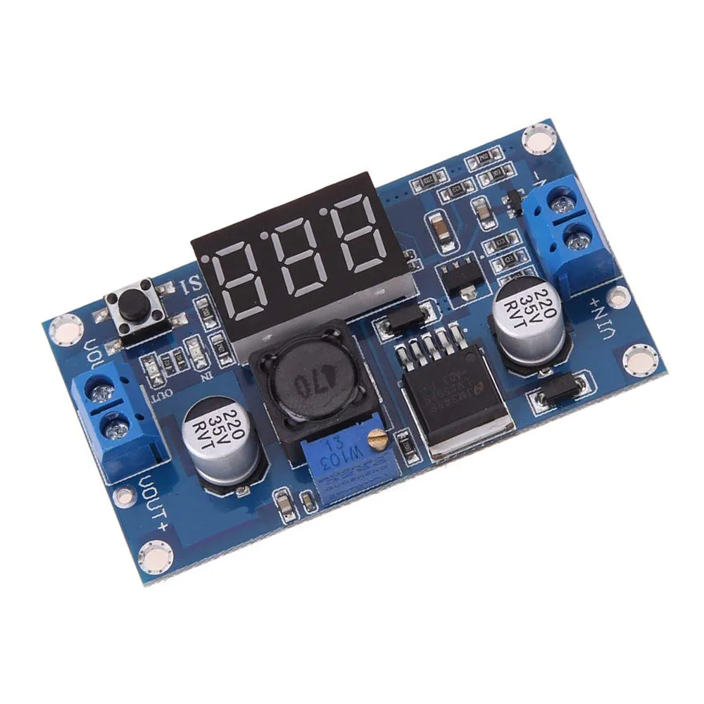 Dc-dc Adjustable Step-down Power Supply Module With Digital Display Dc To Dc Lm2596 Lm2596s Power Module + Led Voltmeter