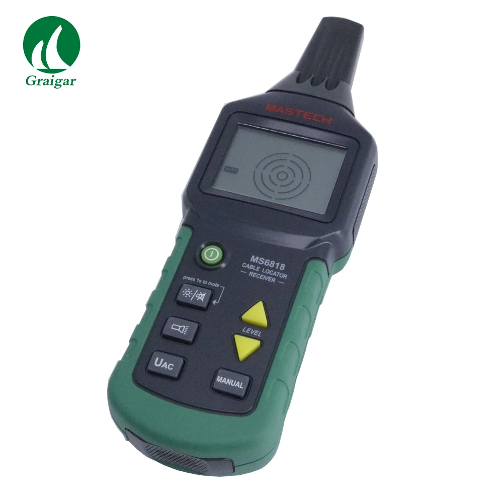 Rastreador de cables profesional portátil MS6818, localizador de tuberías de Metal, Detector, rastreador de línea, voltaje de 12 ~ 400V