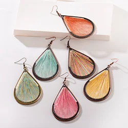 2020 Boho Bohemian Big Water Drop String Hanging Earrings Ethnic Earrings Womens Female Engagement Party Jewelry Accessories