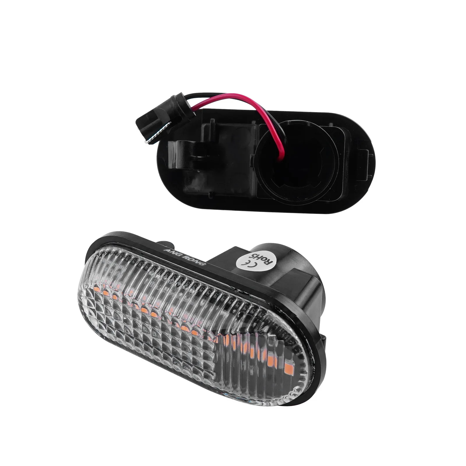 ANGRONG – marqueur latéral LED ambre avec lentille transparente 2 fois, pour Honda Civic CRX Prelude S2000 AP1