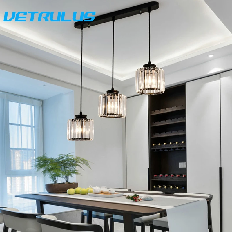 

Modern Pendant Lights K9 Crystal LED Ceiling Lamps Chandelier Hanging Fixture Nordic Hotel Decor Dining Living Room Luminaire