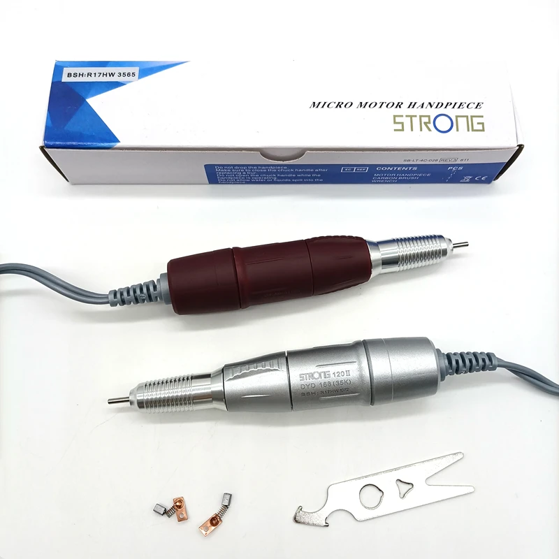 

Micro motor Handpiece Strong 120 Type 35000RPM For Strong 210 90 204 207 Marathon Control Box Electric Manicure Drill Pen Handle