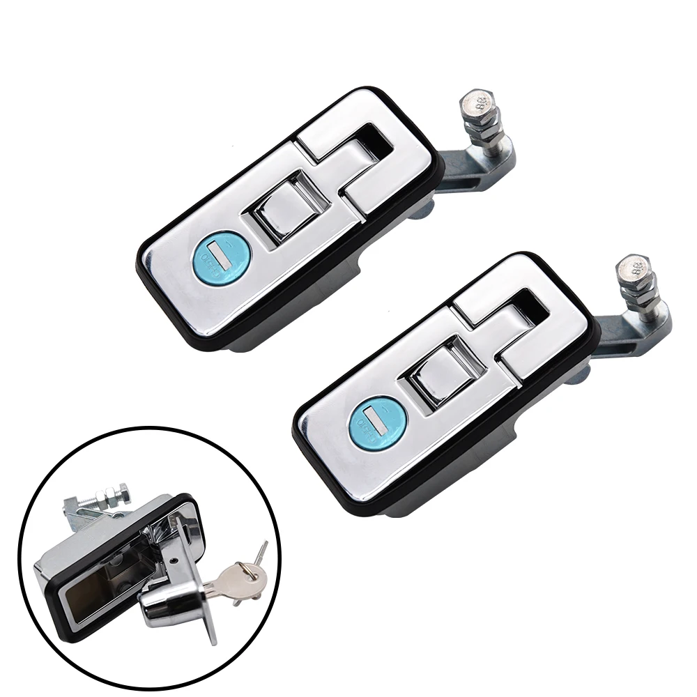 2 Set RV Camper Trailer Motorhome Cabinet Tool Box Car Lock Recessed Mounted Compression Latch & Key For Boat Yacht