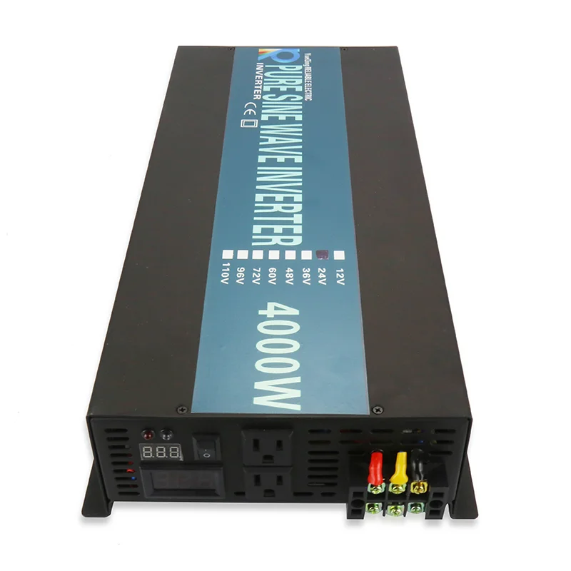 

4000W Pure Sine Wave Solar Inverter 24V to 220V Car Backup Power Supply Inverters Converters 12V/24V/48V DC to 120V/230V/240V AC