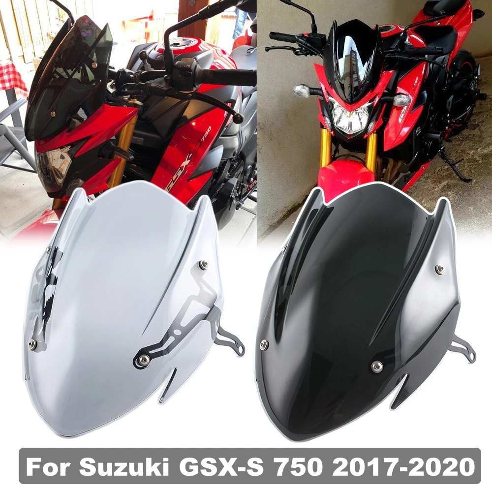 

For Suzuki GSX-S750 GSXS750 GSXS 750 2017-2023 2020 2021 Windscreen Windshield Deflector with Bracket Motorcycle Accessories