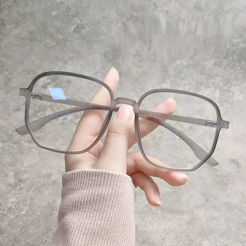 2024 Trends Anti Blue Light Oversized Glasses Computer Women Blue Blocking Gaming  Men Transparen Eyeglasses Spectacles Frame