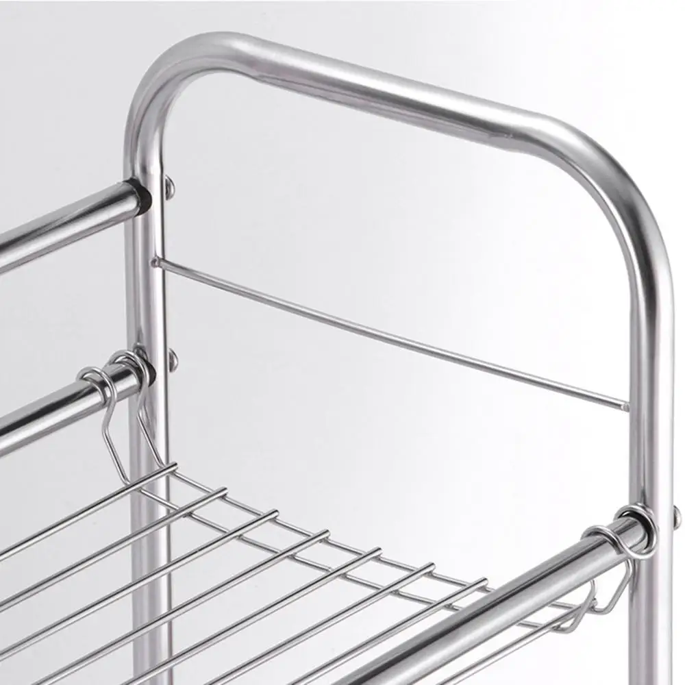 70cm/100cm Single Tier Over The Sink Dish Drying Rack Holder Shelf Drainer Storage Organizer Kitchen